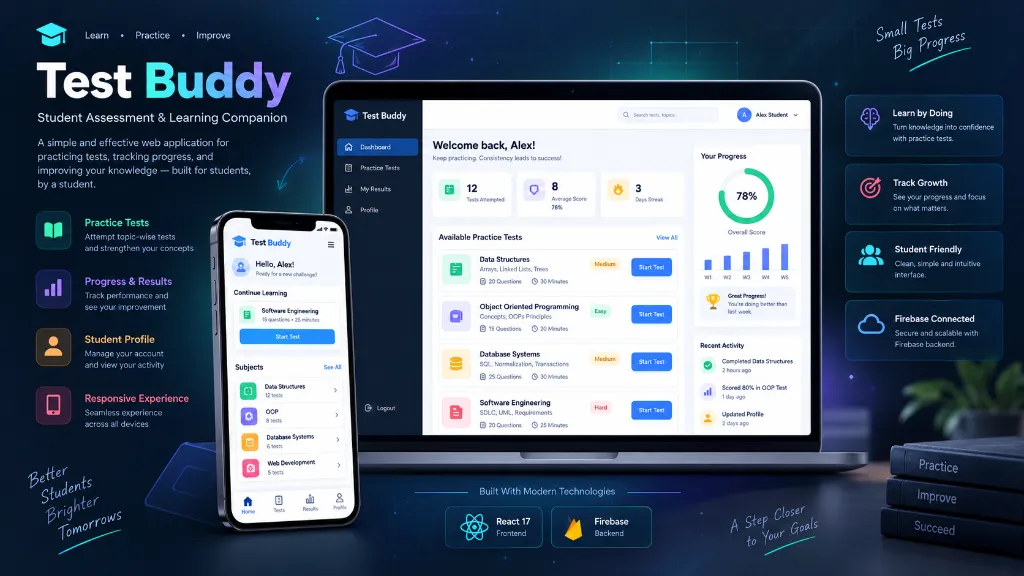 Test-Buddy - React-based test and exam management demo application built for a university software engineering course.